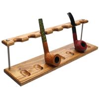 Stands & Pouches Dove Woodworks Red Oak and Brushed Nickel 7 Pipe Stand