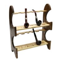 Stands & Pouches Dove Woodworks Red Oak and Maple Ambrosia Scalloped 10 Pipe Stand