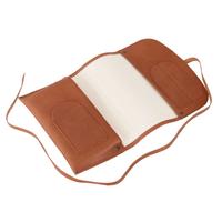 Stands & Pouches Leather Deluxe Rollup Pipe Pouch Tan