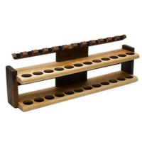 Stands & Pouches Neal Yarm Tilt Head 2 Tier 24 Pipe Stand Walnut/Maple