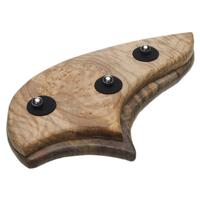 Stands & Pouches Neal Yarm Maple Burl on Claro Walnut 3 Pipe Stand