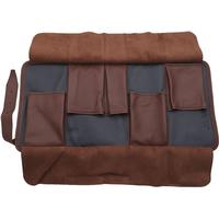 Stands & Pouches Claudio Albieri Italian 4 Pipe Roll Up - Dark Blue/Chestnut