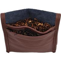 Stands & Pouches Claudio Albieri Roll Up Double Tobacco Pouch - Navy/Chestnut