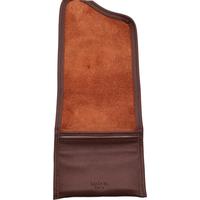 Stands & Pouches Claudio Albieri Roll Up Double Tobacco Pouch - Russet/Chestnut