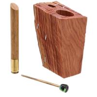 Stands & Pouches Bill Shalosky Pipe Cleaners Holder - Alaskan Yellow Cedar with Movingue Tamper and .45 Auto and Acrylic Rainbow Pick