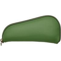 Stands & Pouches Dark Fired Leather Pipe Wallet - Seagrass and Gold