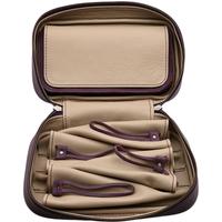 Stands & Pouches Dark Fired Leather 4-Pipe Bag Purple