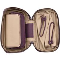 Stands & Pouches Dark Fired Leather 2-Pipe Bag Purple