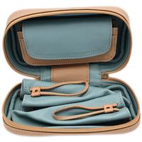 Stands & Pouches Dark Fired Leather 2-Pipe Bag Tan