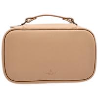Stands & Pouches Dark Fired Leather 4-Pipe Bag Tan