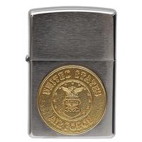 Lighters Zippo Air Force Crest Brushed Chrome Lighter