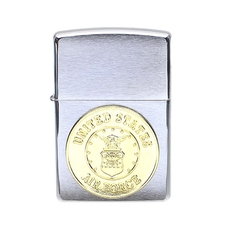 Lighters Zippo Air Force Crest Brushed Chrome Lighter