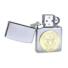Lighters Zippo Army Crest Brushed Chrome Lighter