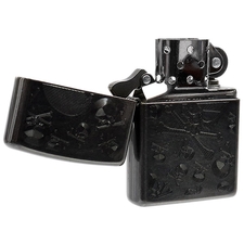 Lighters Zippo Skull & Crossbones Gray Dusk Iced