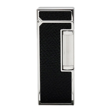 Lighters Dunhill Rollagas Bourdon Black Cowhide Palladium Plate