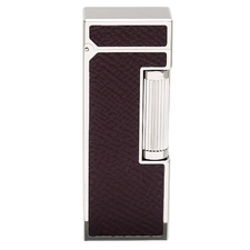 Lighters Dunhill Rollagas Bourdon Burgundy Cowhide Palladium Plate
