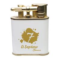 Lighters El Septimo Double Jet Torch Lighter & Punch White and Gold