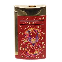Lighters S.T. Dupont Lighter - Maxijet Dragon Burgundy/Gold