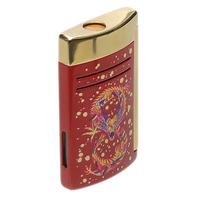Lighters S.T. Dupont Lighter - Maxijet Dragon Burgundy/Gold