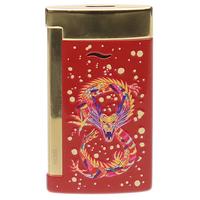 Lighters S.T. Dupont Lighter - Slim 7 Dragon Burgundy/Gold
