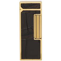 Lighters Dunhill Lighter - Rollagas Alligator Gold Plate Brown