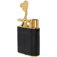 Lighters Dunhill Cigar Lighter - Unique Turbo Alligator Gold Plate Black