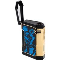 Lighters Prometheus Cigar Lighter - Magma T God of Fire (Blue on Black Lacquer)