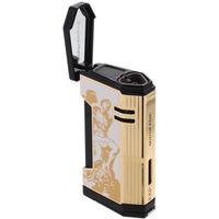 Lighters Prometheus Cigar Lighter - Magma X God of Fire(Gold on White Lacquer)