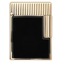Lighters S.T. Dupont Lighter - Ligne 1 Vertical Line Black and Yellow Gold