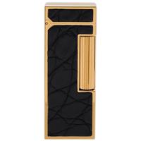 Lighters Dunhill Pipe Lighter - Rollagas Alligator Gold Plate Black