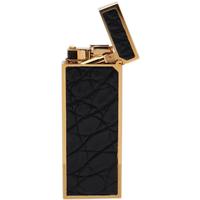 Lighters Dunhill Pipe Lighter - Rollagas Alligator Gold Plate Black