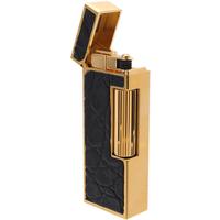 Lighters Dunhill Pipe Lighter - Rollagas Alligator Gold Plate Black