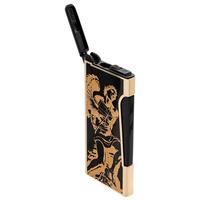 Lighters Prometheus Cigar Lighter - Retro Flint God of Fire (Gold on Black Lacquer)