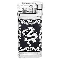 Lighters Sillem's Pipe Lighter - Old Boy Dragon Black and Sterling Silver