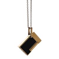 Lighters S.T. Dupont Lighter Necklace - Ligne 2 Gold/Black Lacquer