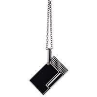 Lighters S.T. Dupont Lighter Necklace - Ligne 2 Silver//Black Lacquer
