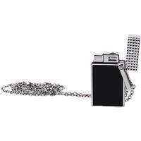 Lighters S.T. Dupont Lighter Necklace - Ligne 2 Silver//Black Lacquer