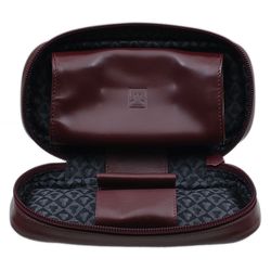 Stands & Pouches Castello Leather 2 Pipe Case with Pouch Cordovan