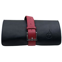 Pipe Accessories Claudio Albieri Roll Up Black/Red Italian Leather