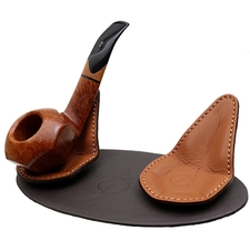 Stands & Pouches Claudio Albieri 2-Pipe Leather Magnetic Stands Dark Brown/Russet
