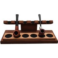 Stands & Pouches Neal Yarm 6 Pipe Stand - Tilt Head Mahogany with Maple
