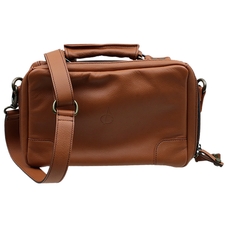 Stands & Pouches Claudio Albieri Italian Leather 4 Pipe Bag Russet
