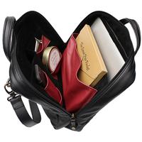 Stands & Pouches Claudio Albieri Italian Leather Laptop Plus Tablet Black/Burgundy