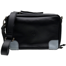 Pipe Accessories Claudio Albieri Italian Leather Elegance 4 Pipe Bag Black/Blue