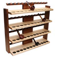 Stands & Pouches Neal Yarm 48 Pipe Four Tier Pipe Stand Mahogany and Maple