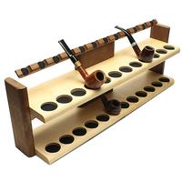 Stands & Pouches Neal Yarm 24 Pipe Two Tier Pipe Stand Mahogany and Maple