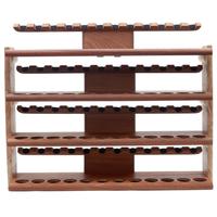 Stands & Pouches Neal Yarm 48 Pipe Four Tier Pipe Stand Mahogany and Stained Maple