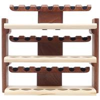 Stands & Pouches Neal Yarm 21 Pipe Three Tier Pipe Stand Mahogany and Maple