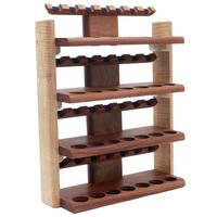 Stands & Pouches Neal Yarm 28 Pipe Four Tier Pipe Stand Mahogany and Stained Maple