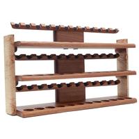 Stands & Pouches Neal Yarm 36 Pipe Three Tier Pipe Stand Mahogany and Stained Maple